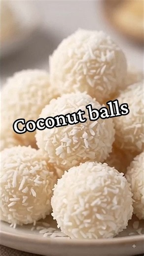🥥✨ Only 3 Ingredients & No-Bake! These Coconut Balls are so delicious!#sweet #viral#shorts