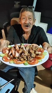 ทำเมี่ยงปลาเผา คอหมูย่าง กินกับครอบครัว = มีความสุข😍 #ลุงหนวดเจ๊งซี่ | ลุงหนวด เจ๊งซี่