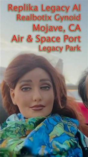 Replika Legacy AI Gynoid Mojave, CA Air & Space Port Legacy Park #androidgirl