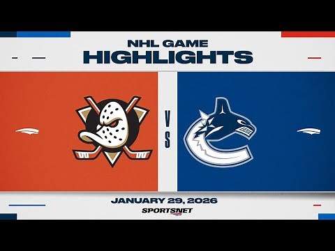 NHL Highlights | Ducks vs. Canucks - January 29, 2026