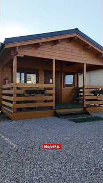 Drewniany domek Majorka 35 m² z tarasem 12,5 m² #domzbali #wnętrza #budowadomu