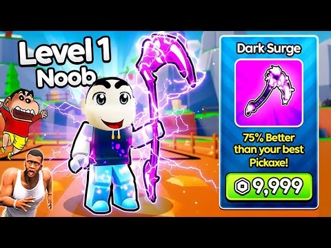 SHINCHAN NOOB vs PRO vs HACKER in PICKAXE SIMULATOR ROBLOX with FRANKLIN & CHOP | DREAM SQUAD