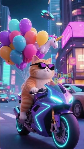 The Sweetest Toy to Share🦄 Cat Buys Unicorn Balloons for Fun❤️✨#shorts #funny #cat #cute #comedy