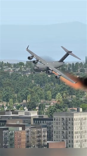 L'avion militaire des Etats-Unis passe par un moment dramatique. Avec deux moteurs variés, le pilote soufflerait