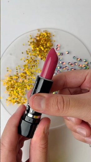 Mixing Lipstick + Clear Slime + Glitter | Satisfying ASMR