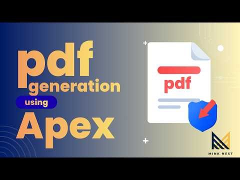 PDF generation using APEX