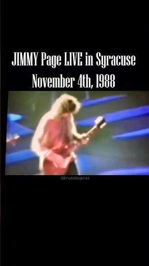 JIMMY LIVE in Syracuse! -1988 #jimmypage #live #ledzeppelin #onstage #guitarist #brunoduprat #band