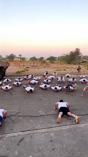 Training with French President Emmanuel Macron
