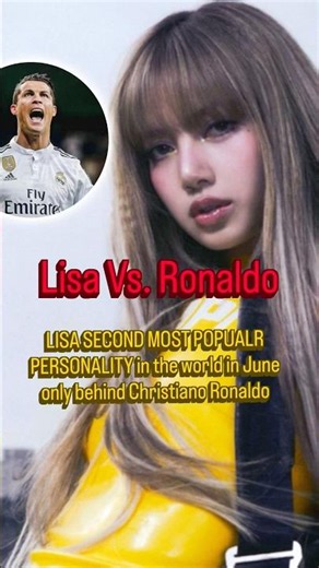 Lisa Most Popular Personality in the world after Ronaldo #lisa #blackpink