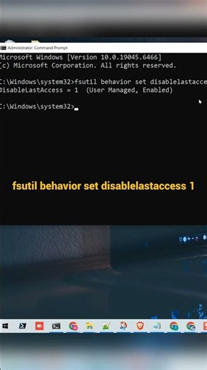 This Windows Command Changes File Access Tracking ⚡ #shorts #shortsfeed #shortvideo