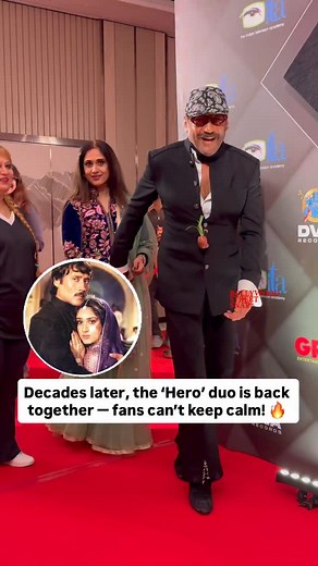 When Jackie met Meenakshi — a timeless reunion we didn’t know we needed ❤️ #ClassicReunion #HeroMovie #EvergreenStars | Bollywood Street Snap