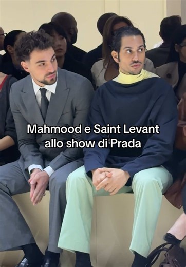 Mahmood e Saint Levant alla sfilata di Prada FW 2026