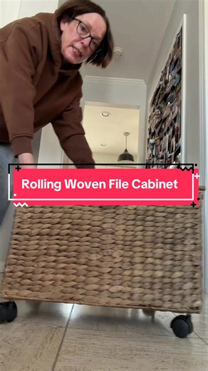 This Rolling Woven File Cabinet is the perfect blend of aesthetic home design and smart office organization. If you’re building a clean, calming workspace, this piece upgrades your setup without looking like a boring filing cabinet. The woven texture adds warmth and style while hiding paperwork, tech, or supplies in a way that feels intentional and elevated. Its mobile office design lets you roll it wherever you need—next to your desk, under a console, or tucked into a corner when you’re done wo