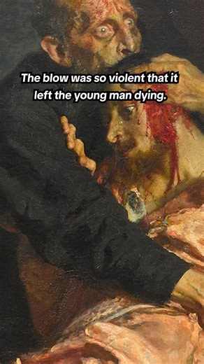 Stories Behind Art on Instagram: "🎨 "Ivan the Terrible and His Son Ivan" by Ilya Repin (1885) 🏛️ Location: State Tretyakov Gallery, Moscow, Russia #IlyaRepin #IvanTheTerrible #RussianArt"