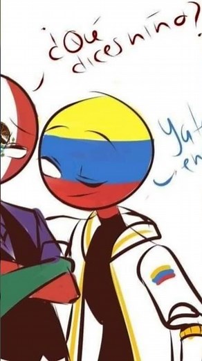 México. Colombia y México con Guatemala countryhumans