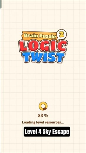Brain Puzzle 2 Logic Twist Level 4 Sky Escape. Walkthrough Gameplay. #brainpuzzle #1million #shorts