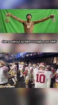 The 49ers walk out to YoungBoy's song “Won't Step On Me” ahead of their #MondayNightFootball Game 🔥