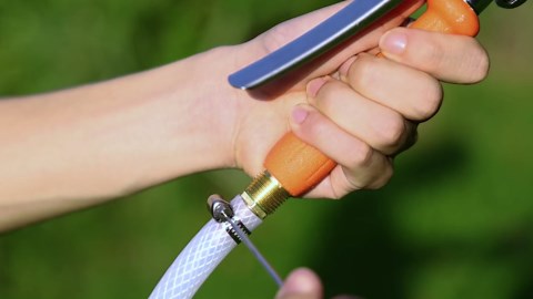 All Metal Replacement Sprayer Wand, 1/4" & 3/8" Brass Barb Sprayer Wand with Stainless Steel Shut off Valve & 2 Hose Clamps (29 Inches)