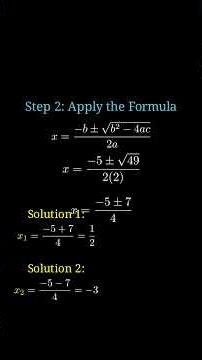 Solving Quadratic Equations with the Quadratic Formula — Step by Step! #mathtok #math #maths