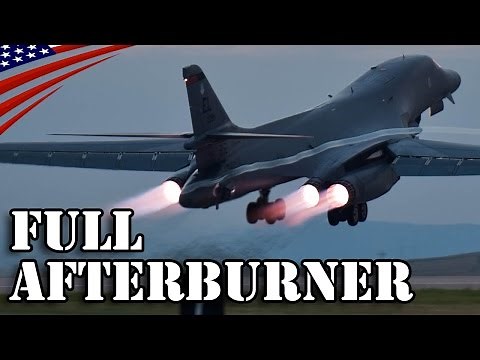 B-1 Lancer Full Afterburner Takeoff