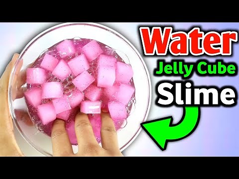 [ASMR] JELLY CUBE SLIME💦👅🎧 How to make Jiggly Water Slime at home