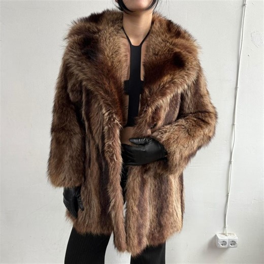 Women's Vintage Brown Mink Fur Coat – Geniuine Long Mink Fur Jacket | Luxury Winter Mink Coat | Gift for Her - Etsy