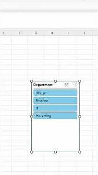 Slicer in Excel