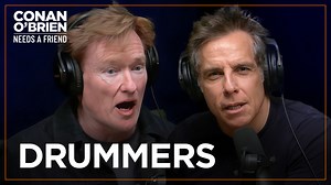 33K views · 227 reactions | Conan and Ben Stiller were both unsatisfactory drummers. | Team Coco | Facebook