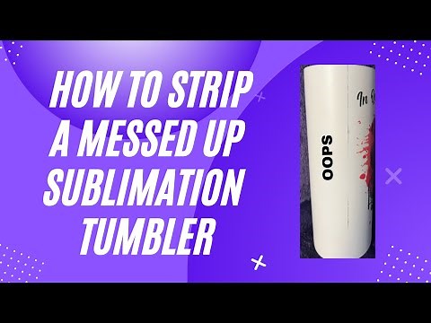 How to strip a bad sublimation tumbler.