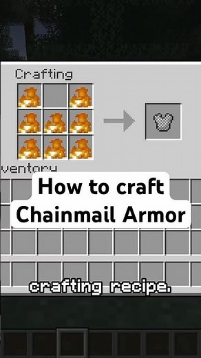 How to craft Chainmail Armor in Minecraft