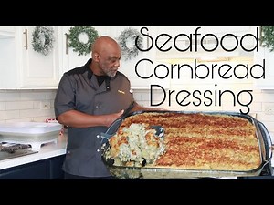 SEAFOOD CORNBREAD DRESSING | Easy Delicious Thanksgiving Dressing Recipe