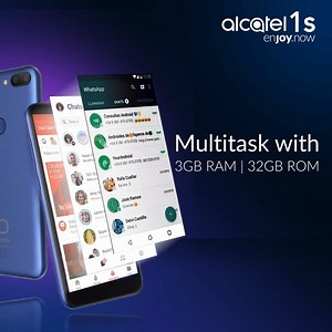 Multitask, run the apps smoothly with 3GB of RAM and 32GB of ROM, only on Alcatel 1S. Find out more: https://bit.ly/2Pb2qyQ Grab now at: Lazada: https://www.lazada.com.my/shop/alcatel-malaysia Shopee: https://shopee.com.my/alcatelmalaysiaofficialstore #EnjoyNow #Alcatel #AlcatelMalaysia #Alcatel1S | Alcatel mobile