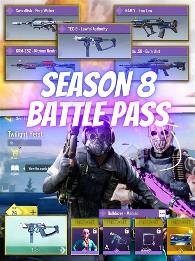 SEASON 8 BATTLE PASS! Twilight Heist BP 🩷 #codmobile #codm #callofdutymobile