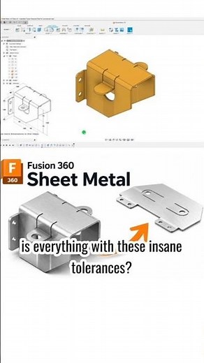Learn Fusion 360 Sheet Metal | Beginner Tutorial #Shorts