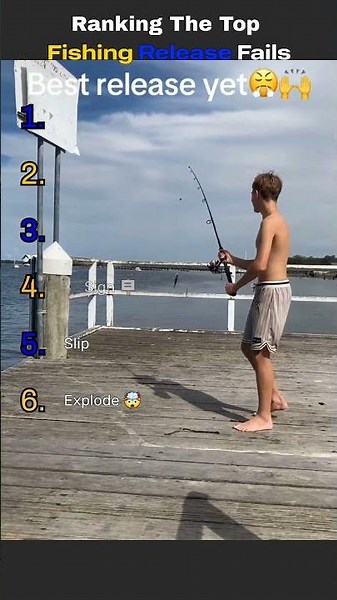 When fish releases go WRONG 😂 #fishing #fails #funny