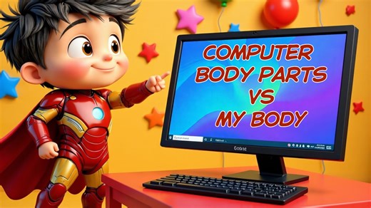 Your Computer Has a FACE, BRAIN & HANDS! | Computer Parts for Kids