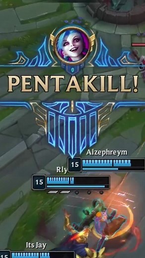 Jinx Pentakill Highlights in League of Legends