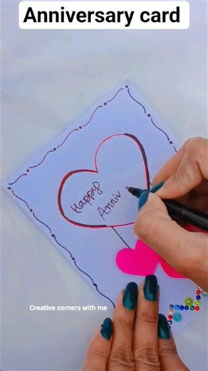 Easy Handmade Anniversary Card ❤️ | Beautiful DIY Anniversary Greeting Card | #shorts #diy #craft