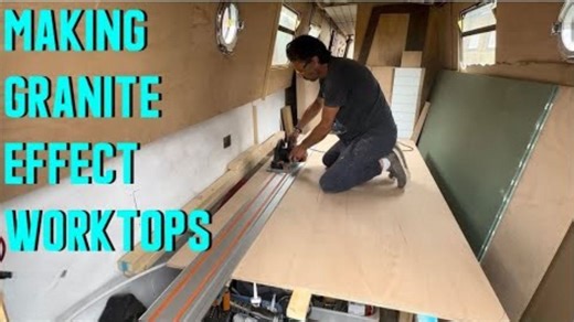 Using epoxy to make worktops look like granite