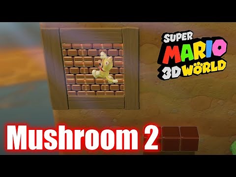Super Mario 3D World - World Mushroom 2 - Spiky Mount Beanpole - All Stars 100% Gameplay Walkthrough