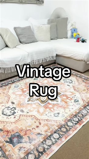 This vintage rug completely changed the vibe of my living room. If you want that warm and aesthetic look without spending a ton grab it before the sizes sell out. @Cozy Perform #TikTokMadeMeBuylt #Giftideas #rugs #vintagerug #homefinds