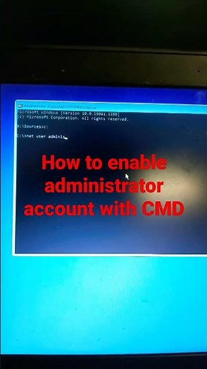 How to enable administrator account with CMD