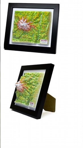 Mount Rainier National Park 3D Raised Relief Map