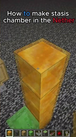 How to create stasis chamber in the nether #minecraft