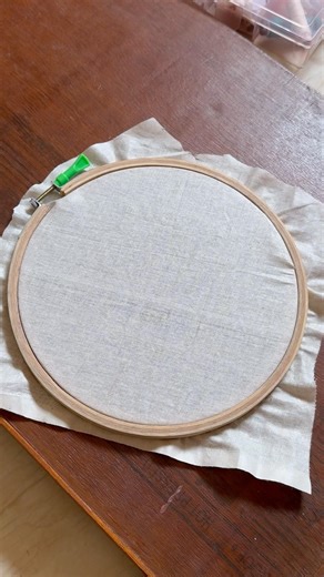 How to fix fabric on hoop #embroidery #handembroidery #handmade #threadart #shortsviral #ytshorts
