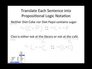 Let's Practice with Propositional Logic Notation and Truth Tables!