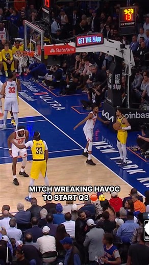 Mitchell Robinson is a one-man wrecking crew to start the 3rd! Blocking shots, changing everything! 🚫💪 IND-NYK | Game 5 on TNT | NBA