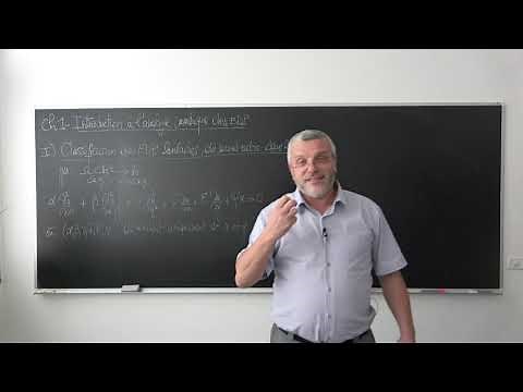 ANUMEDP Cours 1 - Classification des EDP linéaires