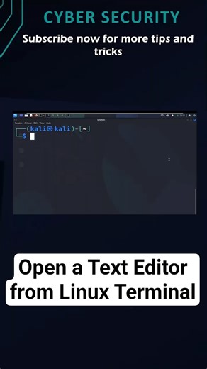 Open a Text Editor from Linux Terminal ‪@CyberSkills1‬