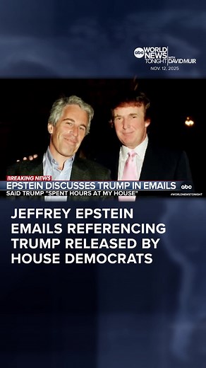 #HouseDemocrats released pages linked to convicted sex offender #JeffreyEpstein, including emails where he discussed #DonaldTrump. Mary Bruce has details. #WorldNewsTonight #News
